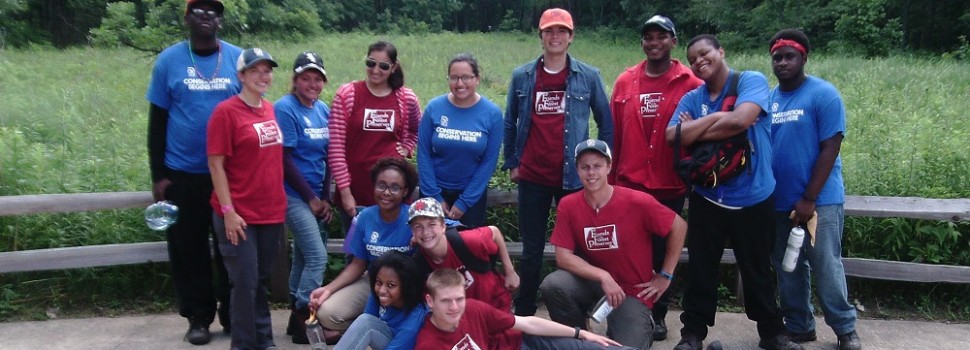Chicago Conservation Leadership Corps-Dan Ryan/Sand Ridge crew members on their first day.