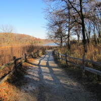 Nature trail at Little Red Schoolhouse Nature Center near Palos Hills by Mary White