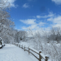 2025 Honorable Mention - Crystal Blue Sky and Snow, Little Red Schoolhouse by Karen C. Garrett